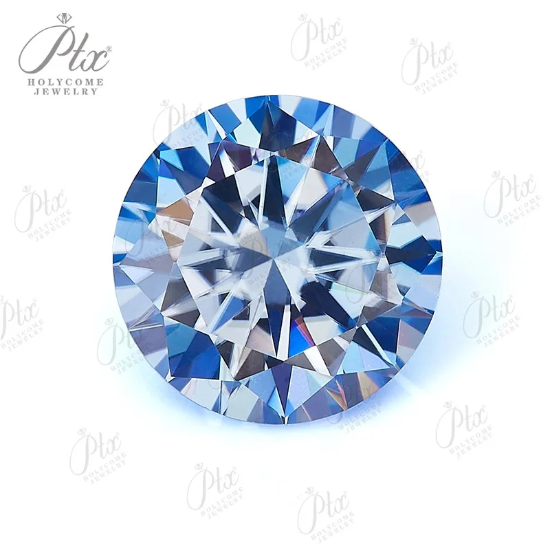 

Hot Sale Ice Blue Brilliant Round Cut 5-9mm Loose Moissanite Stones VVS1 Diamond Gemstone With GRA Certificate Jewelry Making