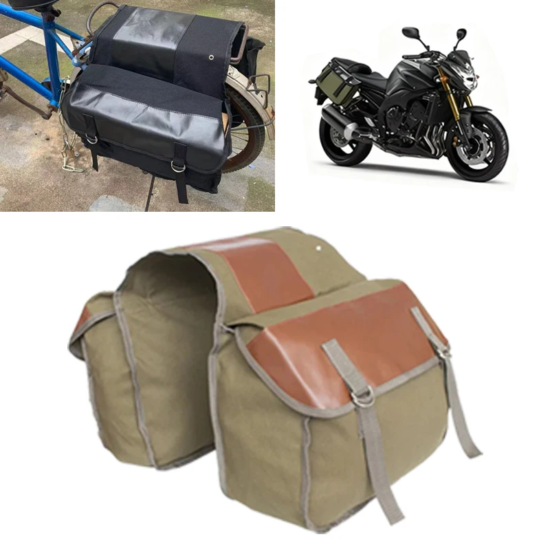 

Мотоциклетная седельная сумка, боковая сумка для хранения багажа, парусиновая сумка для инструментов, седельная сумка, водонепроницаемая для Suzuki/Yamaha/Honda