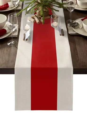 Red Table Runner - Ideal for Wedding Dining Decor, Christmas Holiday Home Party & Festival Celebration