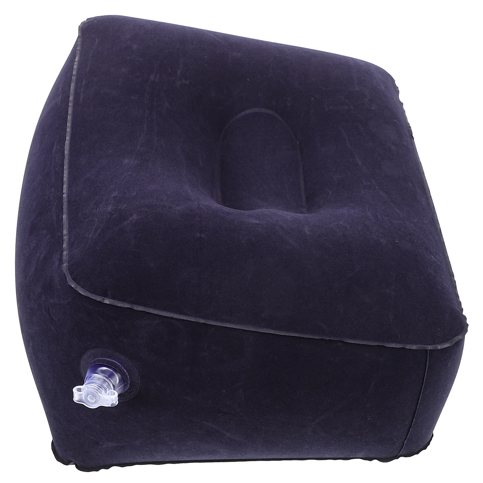 Inflatable Foot Mat PVC Flocking Single Layer Camping Car Inflatable Footrest Travel Pillow Essentials Foldable Leg Support