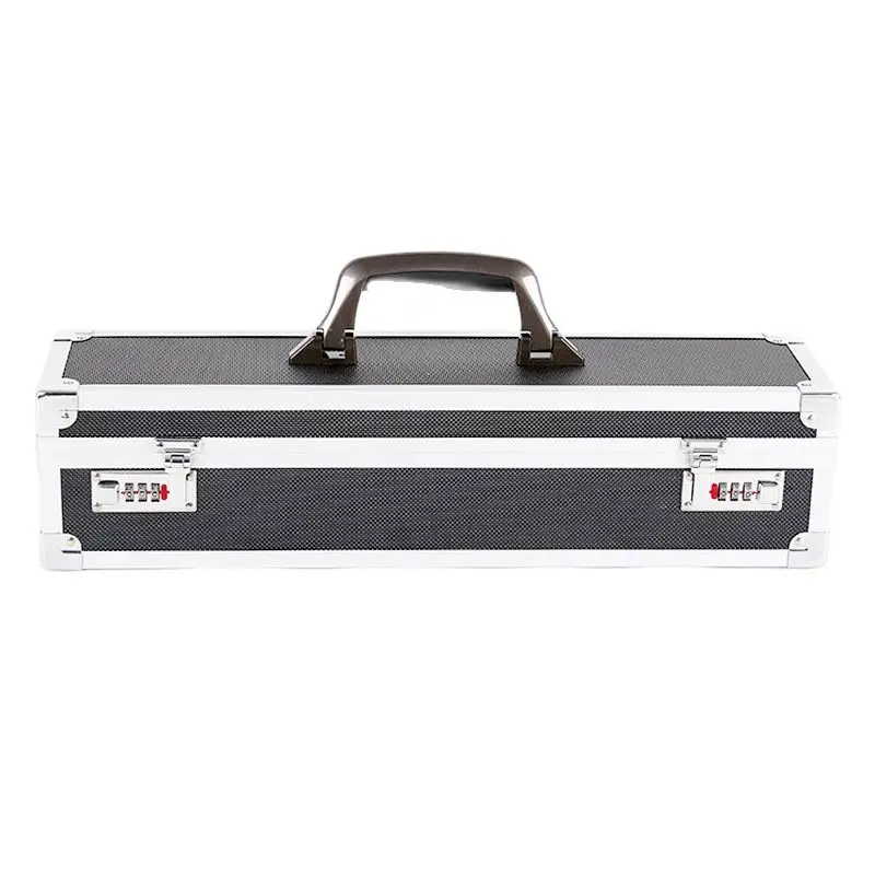 Aluminum Tool Case - Foam Insert, Storage Case Organizer with Shoulder Strap for Knives, 50cm Length X 12cm Width X 12cm Height