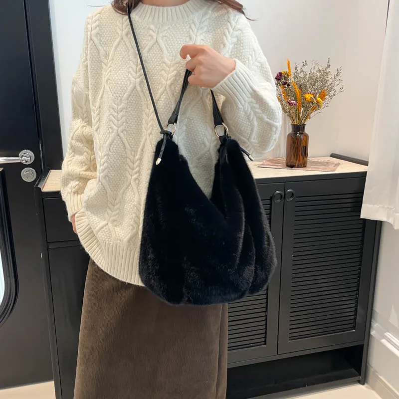 حقيبة كتف نسائية قطيفة مع حزام قابل للتعديل حقيبة كروس ذات سعة كبيرة حقيبة يد للسفر في العمل #3