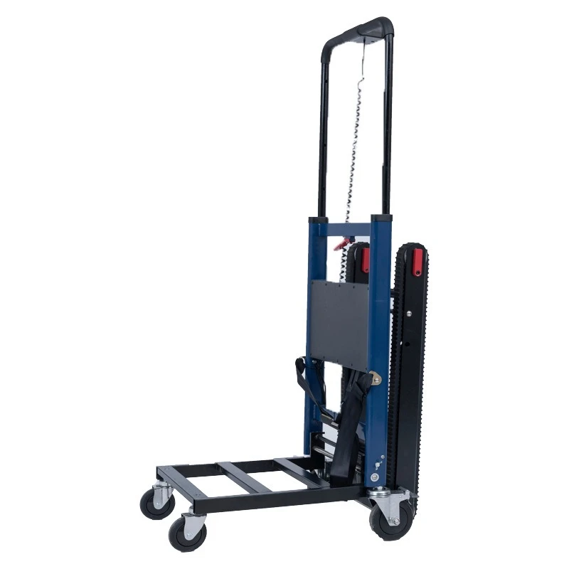 Electric climbing truck, carrying goods up and down the stairs, moving upstairs, crawler climbing truck