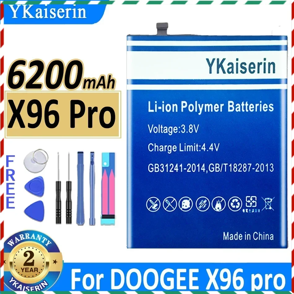 

YKaiserin for DOOGEE X96 Pro Battery 6200mAh Cellphone Battery Replacement Accessories Part for DOOGEE X96Pro Phone