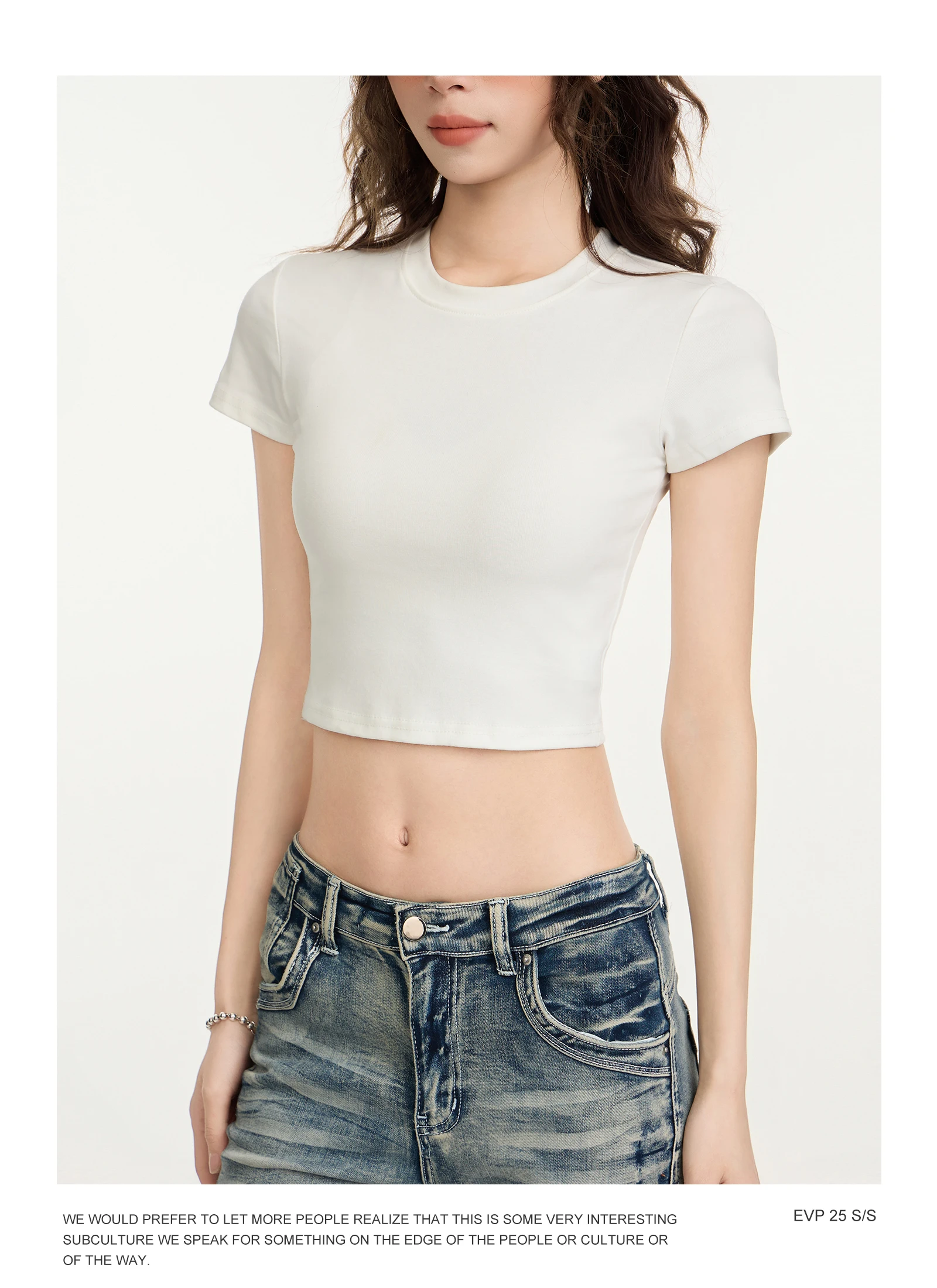 Crop Top Women Custom LOGO Free Print  Short Sleeve  Solid Slim Fit Crew Neck Tee Basic Skinny Tight Casual Workout Yoga Tshirt image 4
