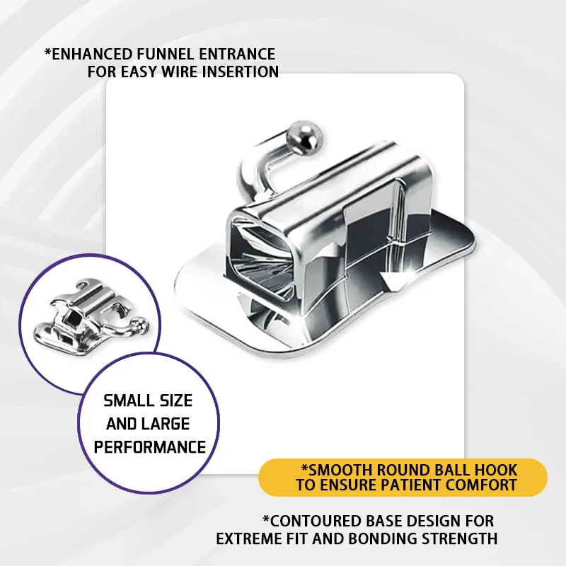 80pcs/Box 0.022 Dental Orthodontic Buccal Tube 1st Molar Bondable Single Convertible MBT Roth