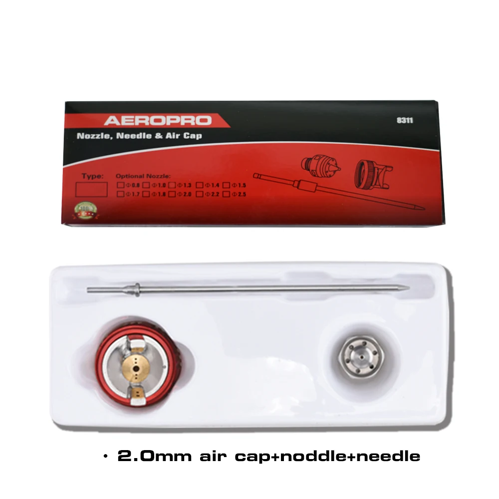 AEROPRO LVLP Spuitpistool A610/R500 1.3/1.4/1.5/1.7/2.0MM Nozzle Naald luchtkap Spuit Air Verf Gereedschap Voor Auto's