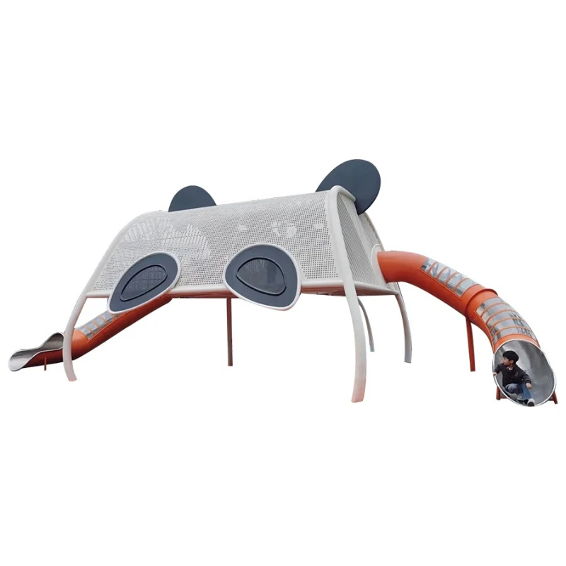 Outdoor large stainless steel slide Children's combination slide Community Scenic area No power play
