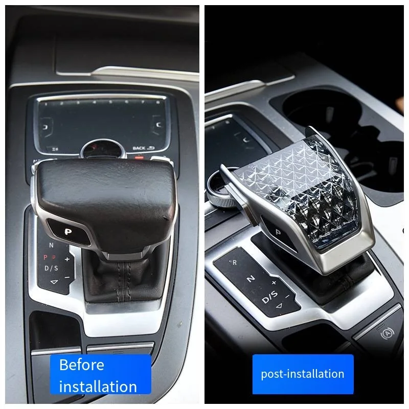 Car modification crystal gear lever suitable for Audi A4 A5 A6L Q5L Q6 Q7 Crystal Gear Shift