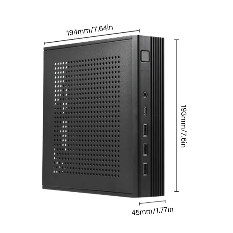 Boîtier bureau Mini ITX TX06, prend en les cartes mères DCIN fines, place avec refroidissement rapide