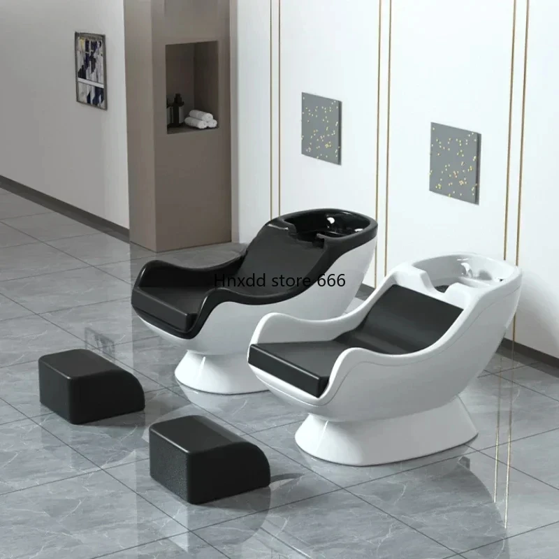 Semi-Lying Barber Shop Shampoo Chair High-End Hair Salon Flushing Bed European Simple Hair Salon