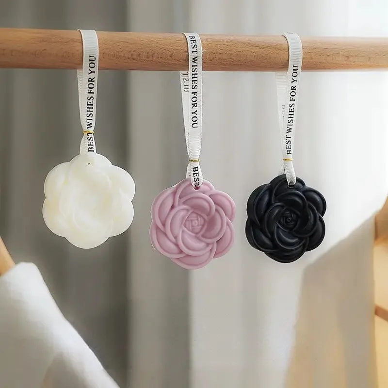 Round Flower Leaf Aromatherapy Gypsum Hanging Mold Circle Plaster Wax Sheet Car Air Outlet Hanging Mold