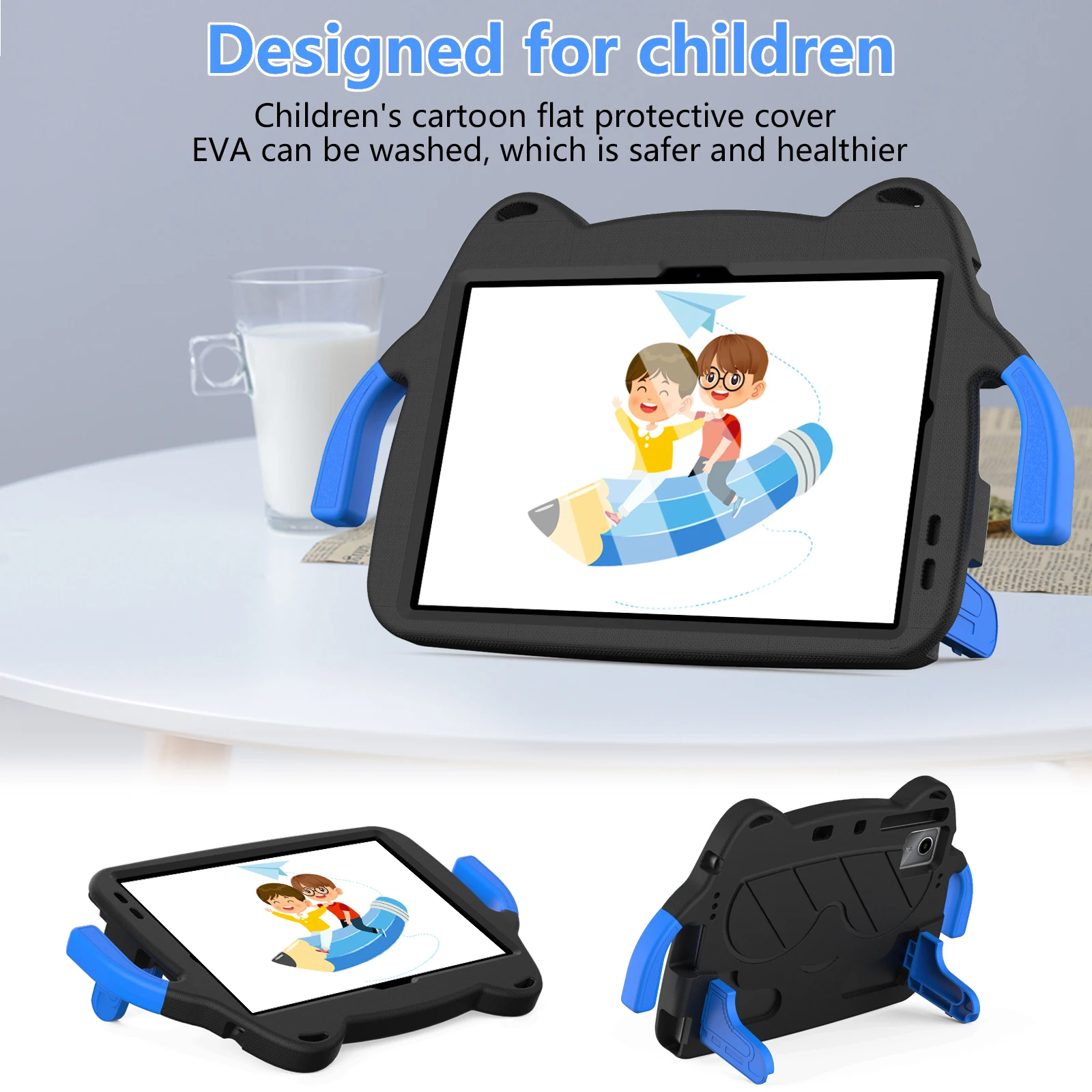 

Case for Lenovo Tab M11 Xiaoxin Pad 11 2024 M10 Plus 3rd Gen P11 Plus TBJ607F M8 4rd Gen 2024 Kids EVA Handle Stand Tablet Cover