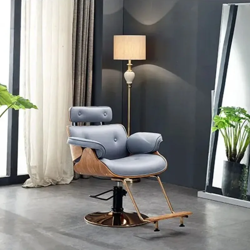 

Simple Stainless Steel Ergonomic Barber Chair Modern Trendy Professional Chair Beauty Design Silla De Barbero Salon Furniture