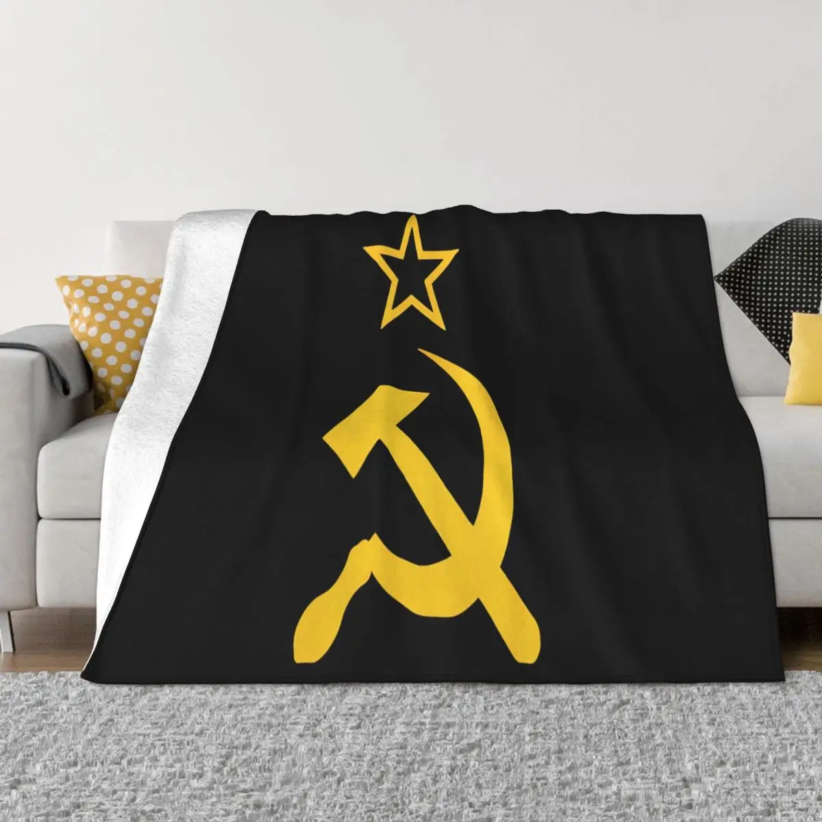 Ussr Hammer Sickle Cccp Russian Soviet Flag Quilt Blankets Throw Blanket Home And Decoration Throw Blanket