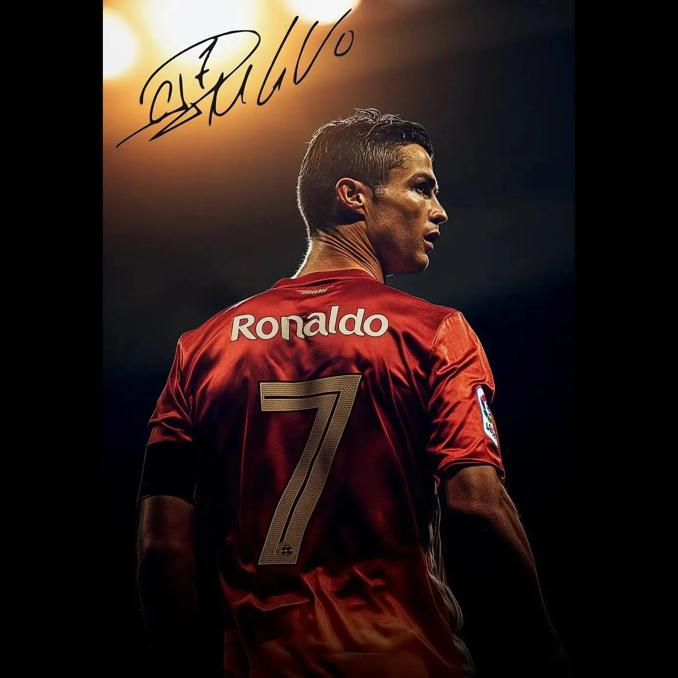 Modern Cristiano Ronaldo CR Soccer Poster Canvas Art Print for Home Wall Decor Gift