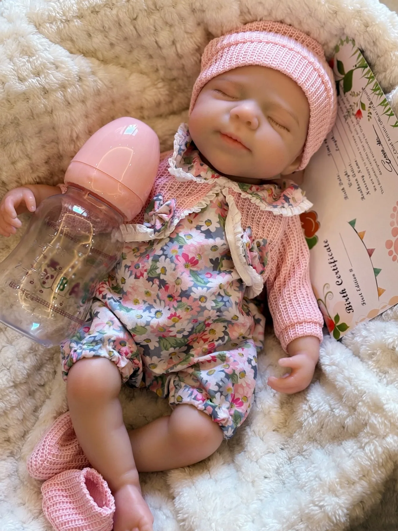 1PC 33cm/13-inch Washable & Open Mouth Pascale Reborn Silicone Doll With Lifelike Painted Skin Soft Touch Newborn Silicone Doll