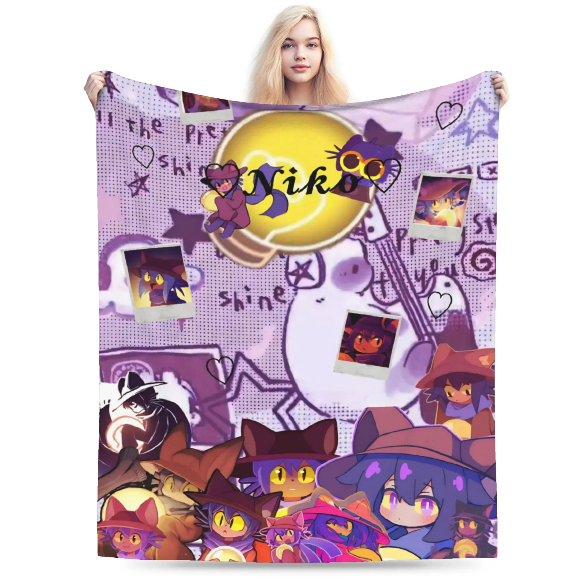 OneShots Niko Throw Blanket for Couch  Fuzzy Soft Plush Blanket 50x60 Inches Multi-size Bedspread for All Seasons