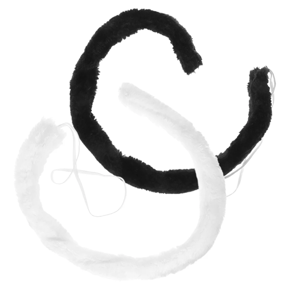 2 pçs animal cauda traje acessórios para halloween cosplay festa adereços crianças tema caudas vestir-se confortável usar longa duração