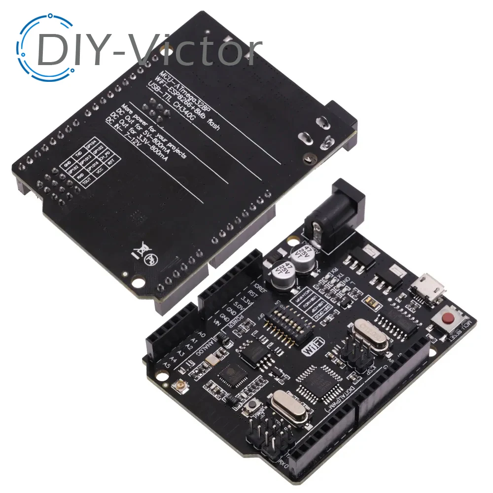 For UNO R3 + WiFi ATmega328P+ESP8266 (32Mb memory) USB-TTL CH340G For Arduino Uno NodeMCU WeMos ESP8266 One New Arrival