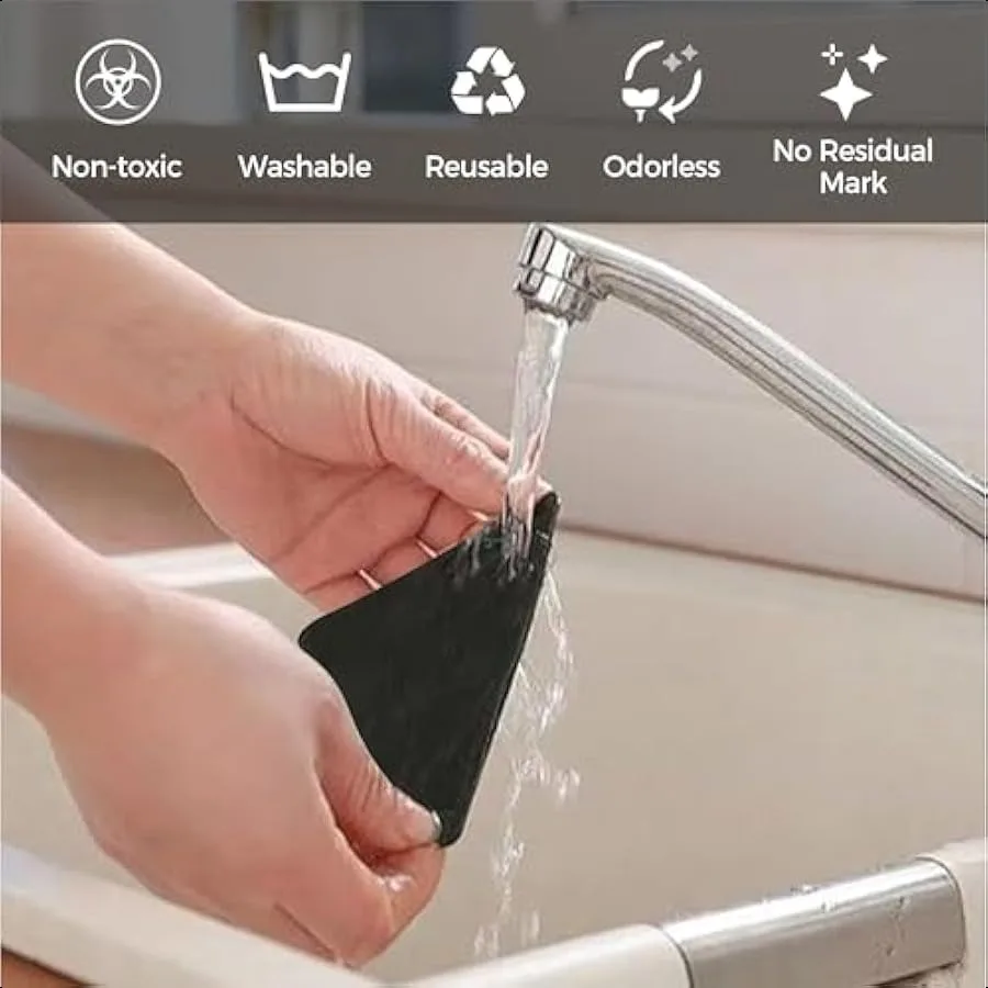 12 Pcs Rug Tape Non Slip Rug Pads Grippers for Hardwood Floors and Tiles Double Sided Adhesive Carpet Tape Reusable and Washabl