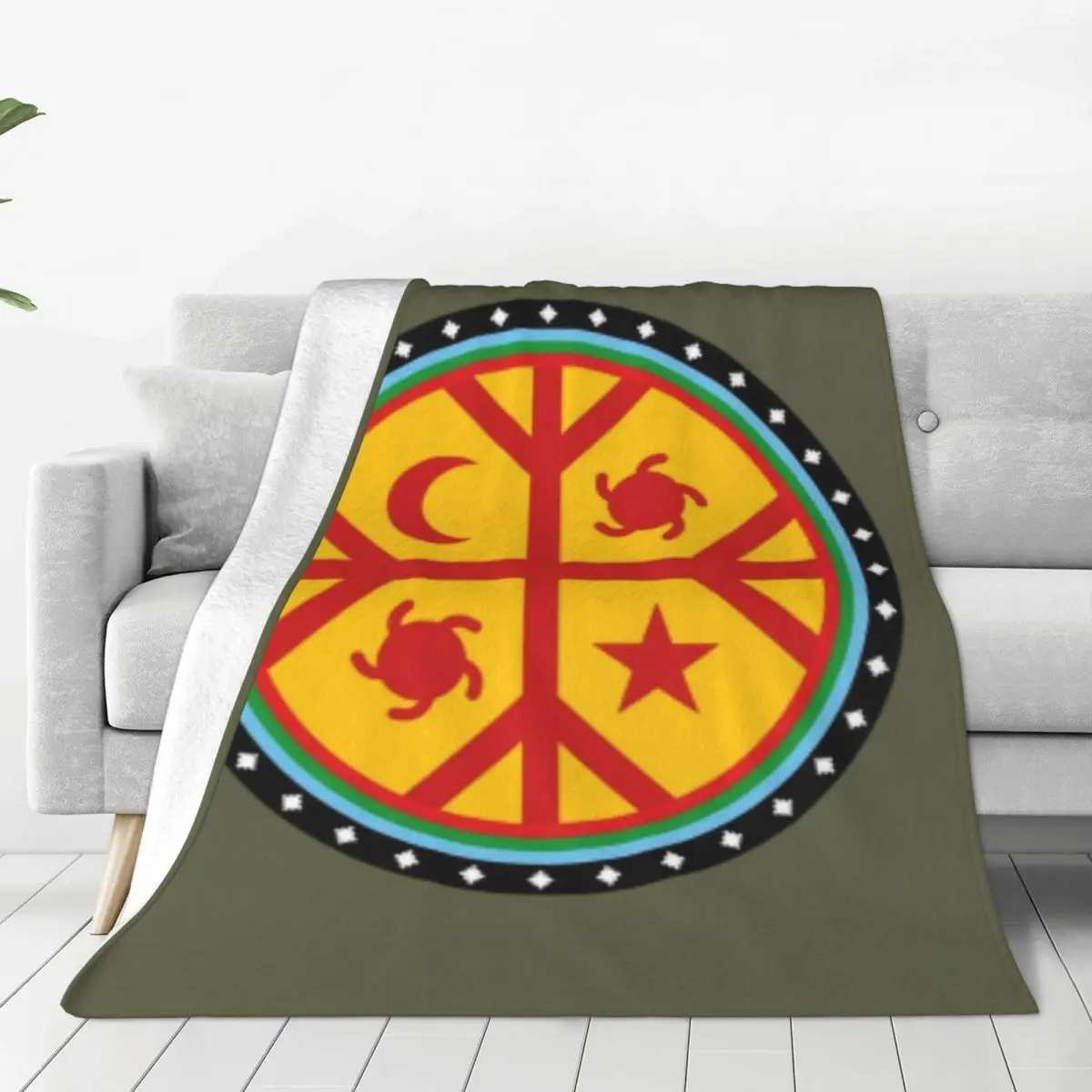 Mapuche Chile Argentina South America Blankets Flannel Throw Blanket Bedspread for Bed Living room Picnic Travel Home Sofa