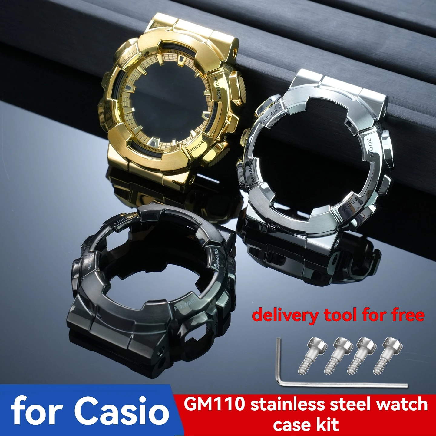 

Комплект для переоборудования часов Casio GM110: металлический корпус и ремешок из нержавеющей стали, набор «Маленькая стальная пушка» | Аксессуары для модификации G-SHOCK