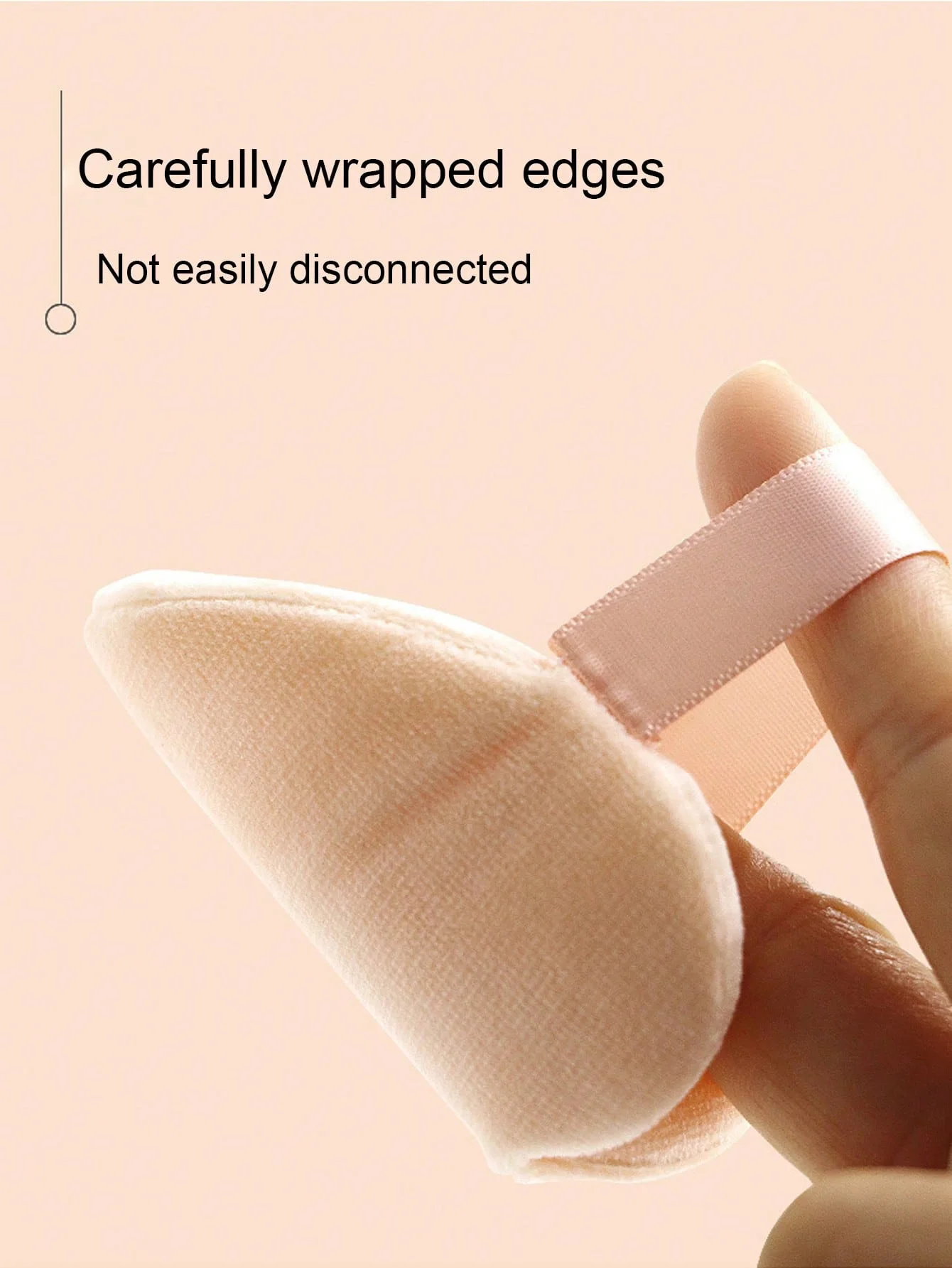 Esponja de polvo de doble cara en forma de corazón para fijar el maquillaje, esponja de cojín delicada y suave, no absorbente, esponja flocada que no absorbe el polvo