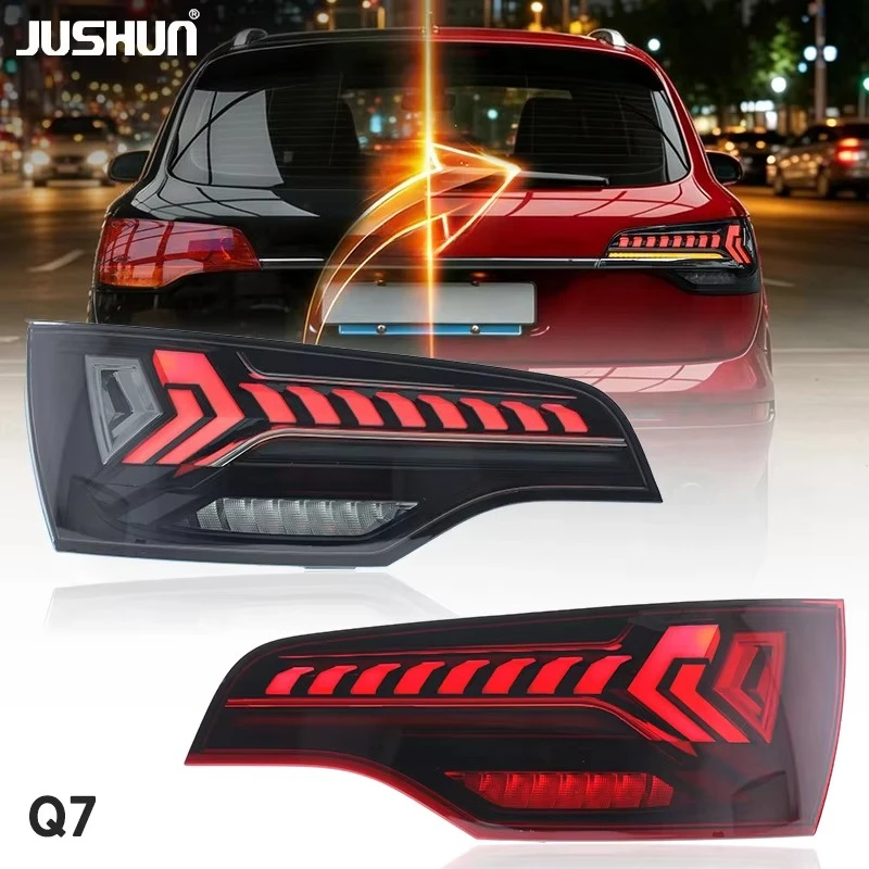 LED Tail Lamp Fit Audi Q7 2006-2015, Integrated Daytime Running Light Brake Reverse Stop Light Assembly