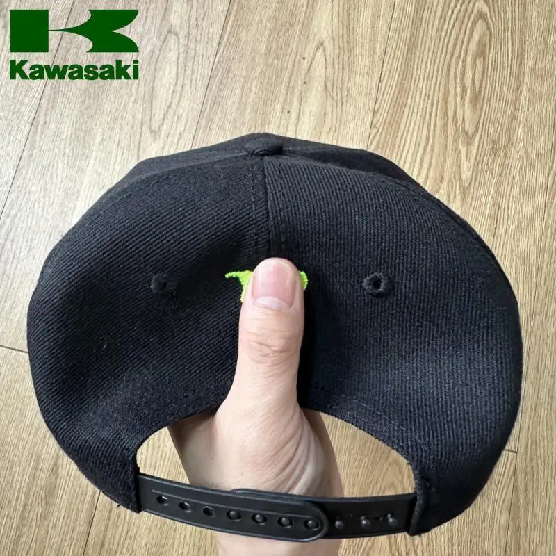 Kawasaki Fashion Baseball Cap Embroidered Snapback Flat Cap Adorable Sun Caps Fishing Hat for Unisex Teens Bill Hip Hop Hats