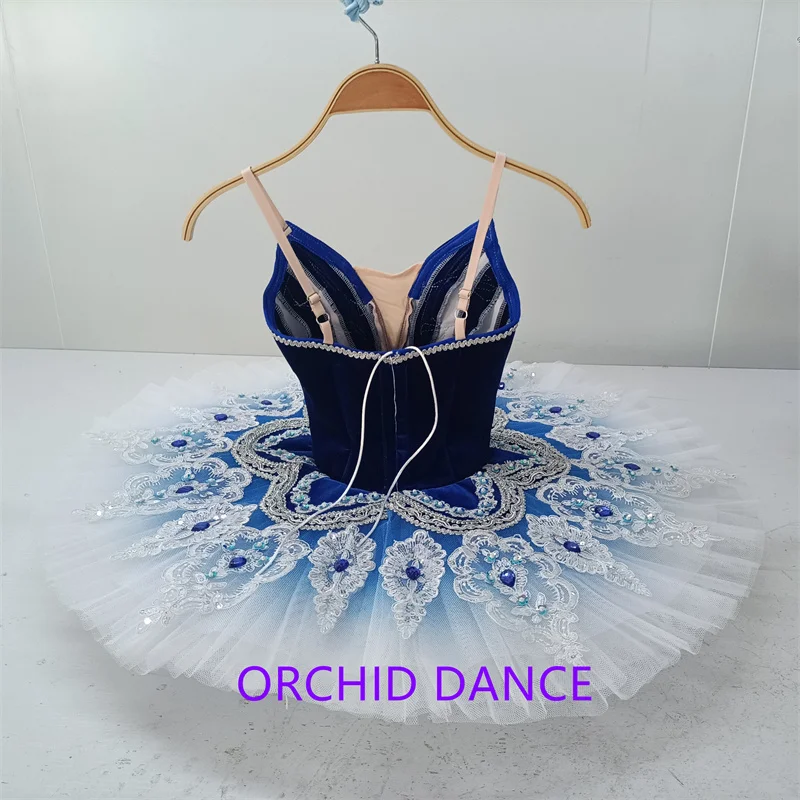 New Coming Professional High Quality 12 Layers Custom Size Girls Adult Stage Performance Wear Blue Bird Ballet Tutu Costumes