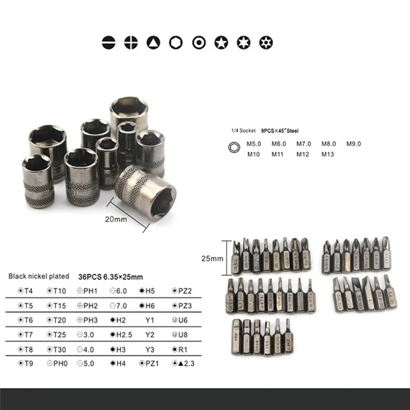 

Y50A-48-In-1 Screwdriver S2 Special Screwdriver Disassembly Tool Set Multifunctional Screwdriver Combination Easy Install