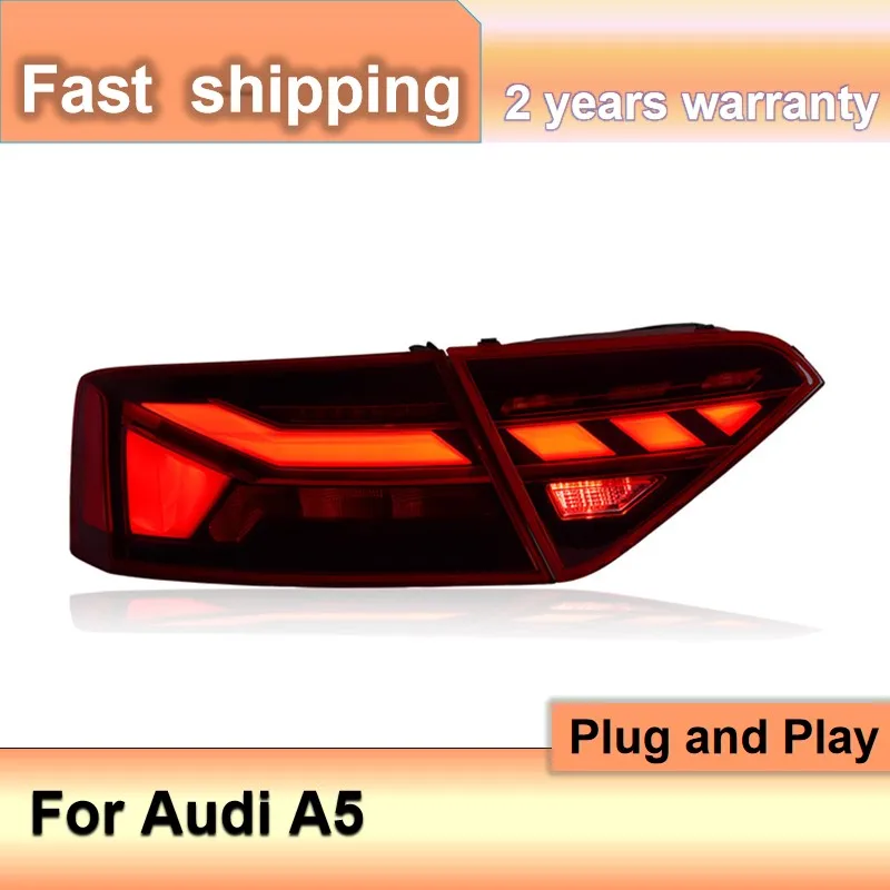 اكسسوارات السيارات لأودي A5 الذيل مصباح 2008-2016 A5 الذيل ضوء الخلفي DRL الضباب الفرامل بدوره إشارة عكس #3