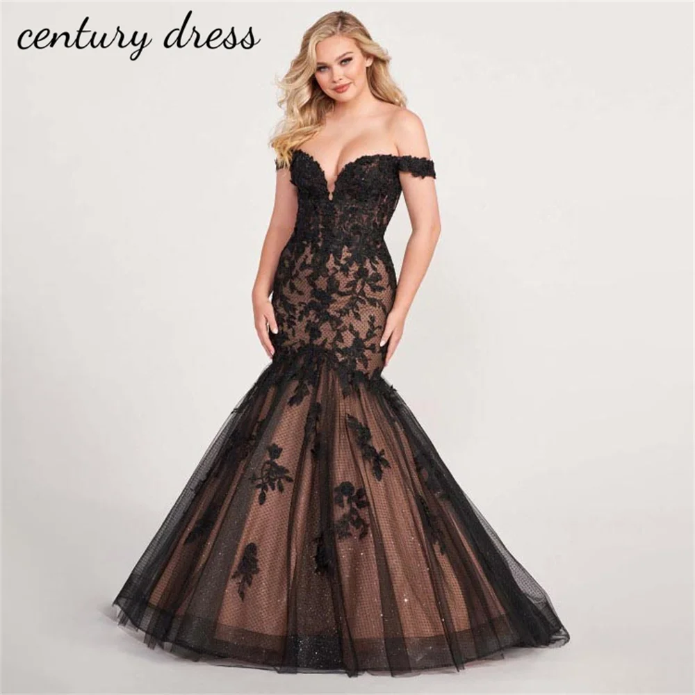 

V Neck Formal Dresses A Line Off The Shoulder Party Dress For Wedding Lace Applique Special Occasion Dresses robe soirée