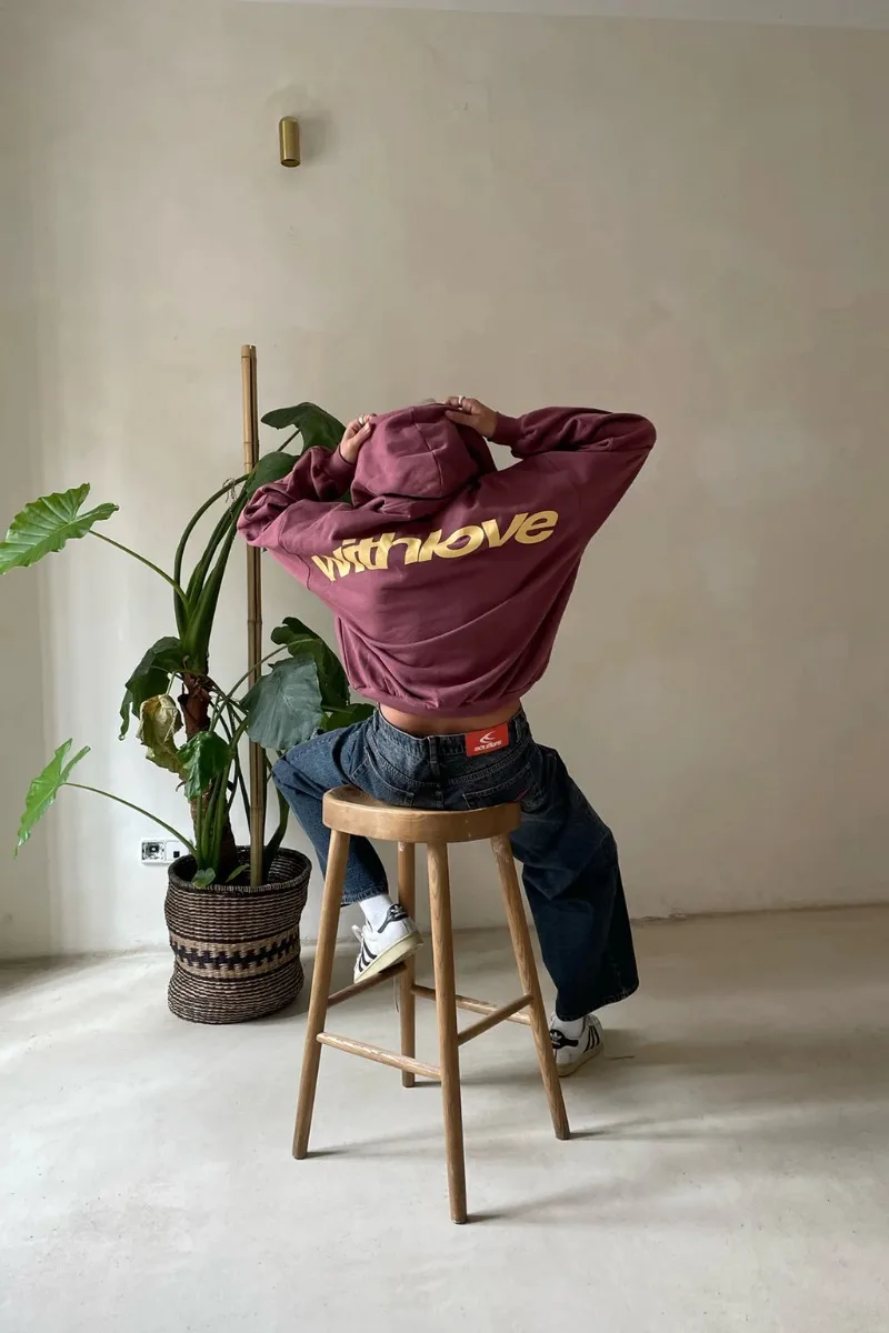 2025 Streetwear Women High Street Harajuku Y2K Hoodie Trendy American Retro Letter Print Hip Hop Casual Oversized Sweatshirt