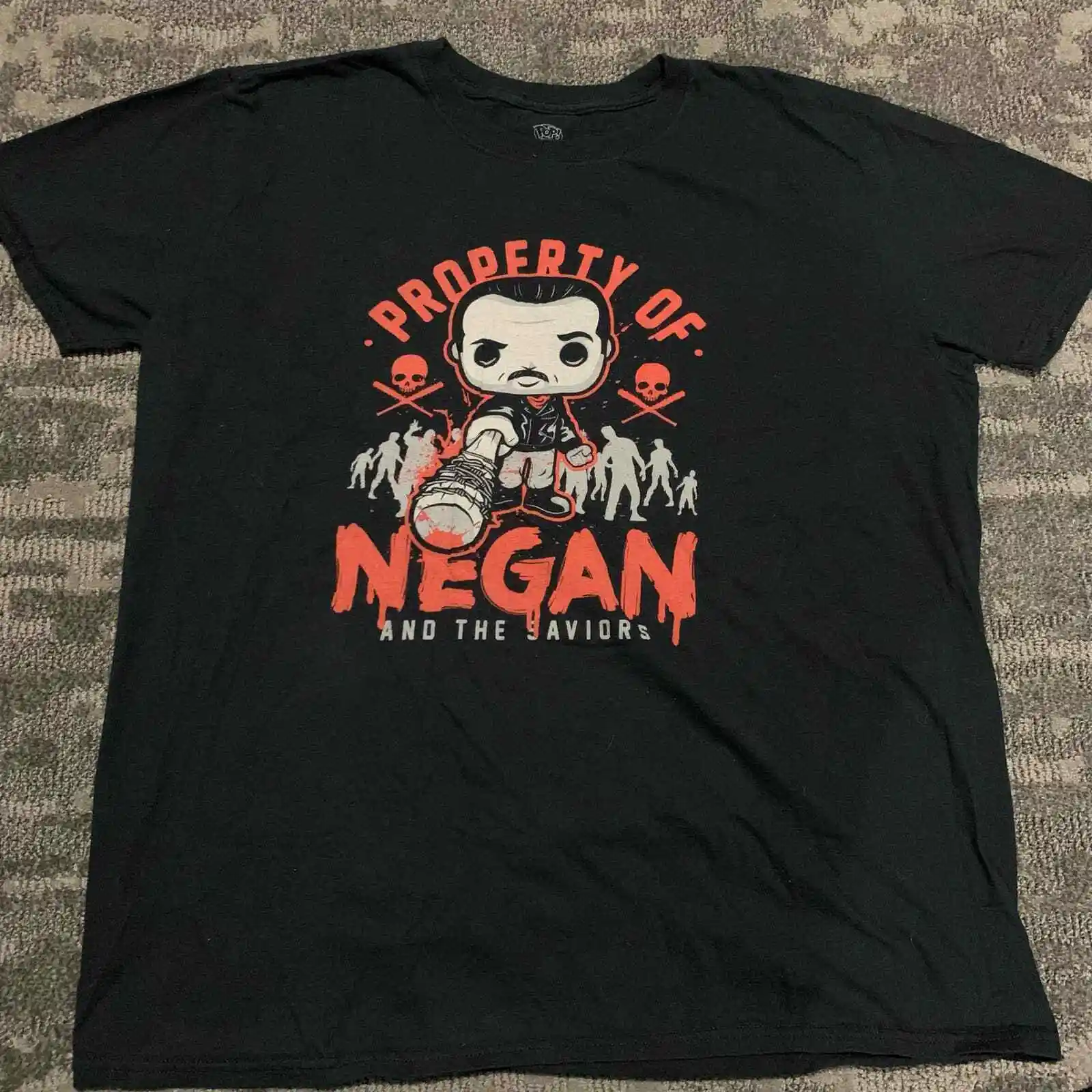 The Walking Dead Amc Black T Shirt  Funko Pop Negan