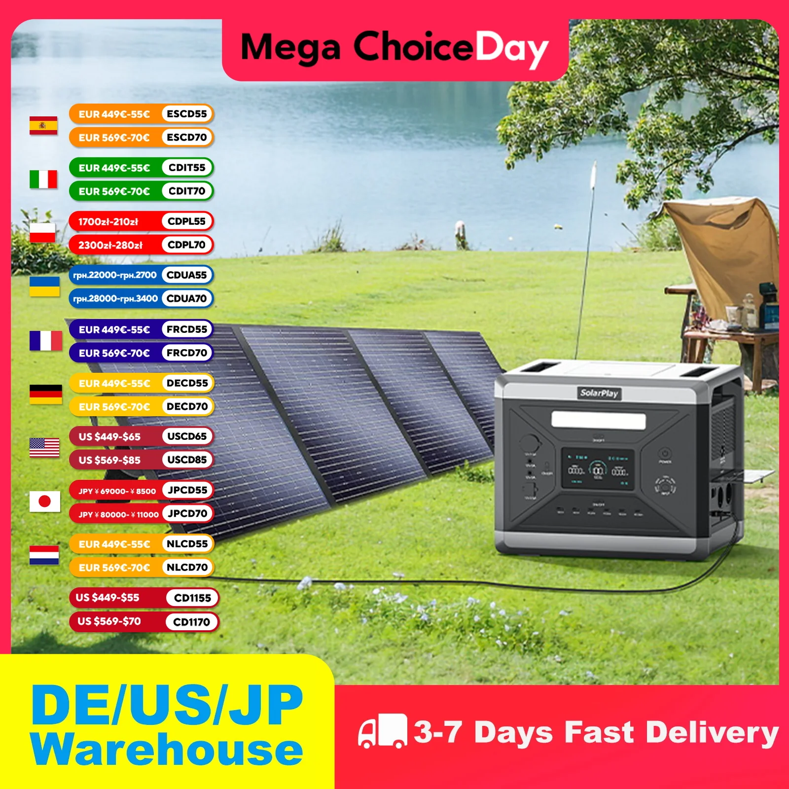 

Портативный электрический генератор SOLARPLAR 2400 Вт Q2501, внешний аккумулятор, гибкие складные солнечные зарядные устройства, ручная тележка для кемпинга