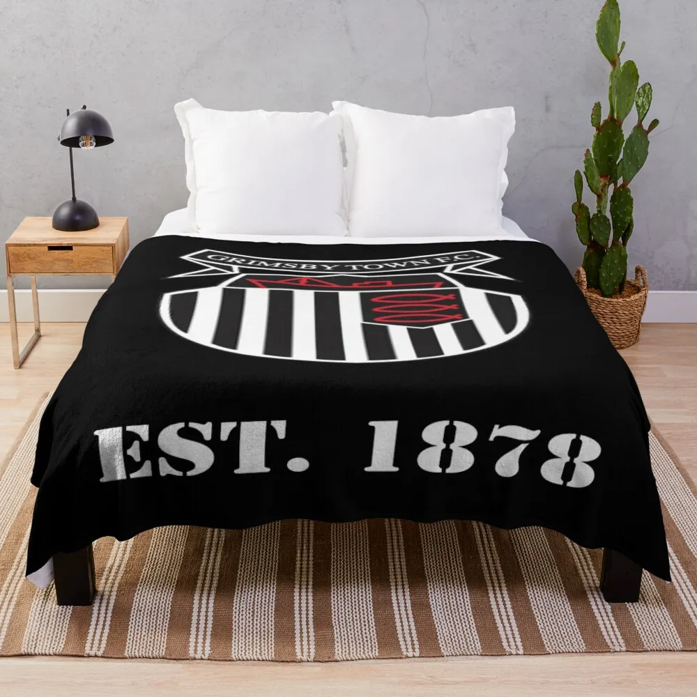 

GRIMSBY TOWN FC Throw Blanket Dorm Room Essentials Soft Beds Blankets