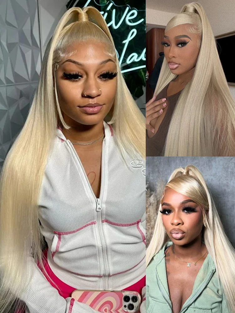 613 HD الدانتيل الباروكة الأمامية 13x6 13x4 جاهزة للذهاب غلويليس الباروكات 12A 270% الكثافة مستقيم شقراء الدانتيل الجبهة الباروكات شعر الإنسان 38 بوصة