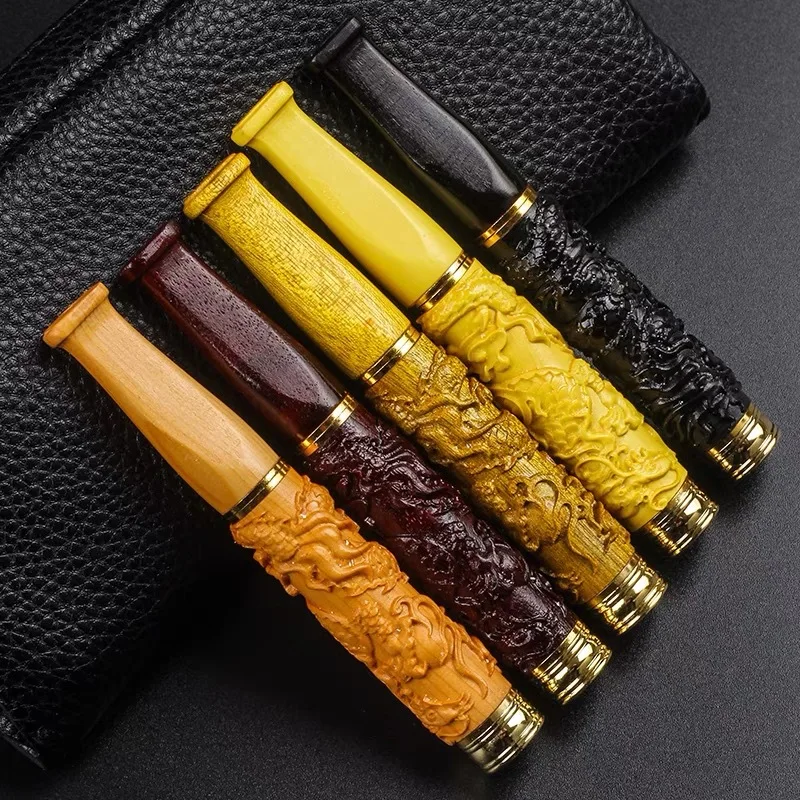 

New Handmade Solid Wood Tobacco Filter Microfilter For 8mm 6mm Cigarette Holder Washable Recyclable Hookah Pipe Smoking Gadgets