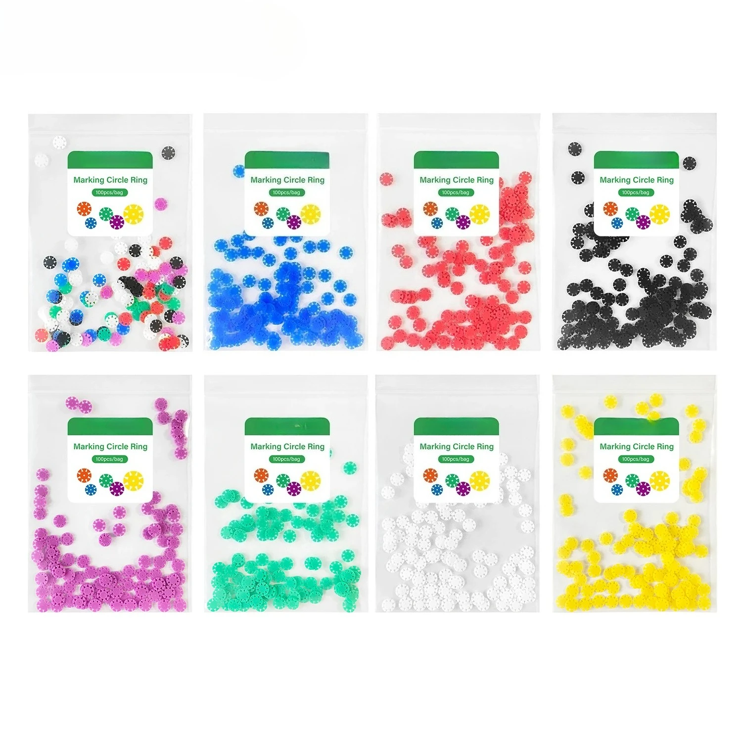 1000pcs Dental Endo Root Canal File Disinfection Marking Circle Ring Counting Silicone Endodontics Dentistry Stopper
