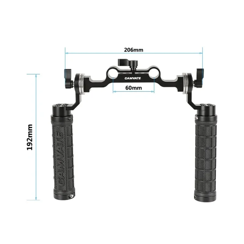 HDRIG ARRI Rosette Handgrips with 15mm LWS rod clamps & 15mm Rod Clamp Railblock with ARRI Rosette for DSLR