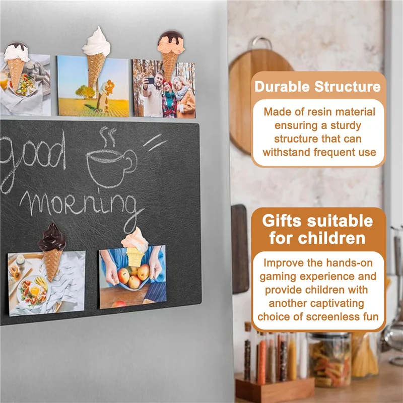 -A25M الكرتون الآيس كريم لطيف الملحقات تصميم DIY لطيف محاكاة مخروط 3D اللون الكرتون الملحقات