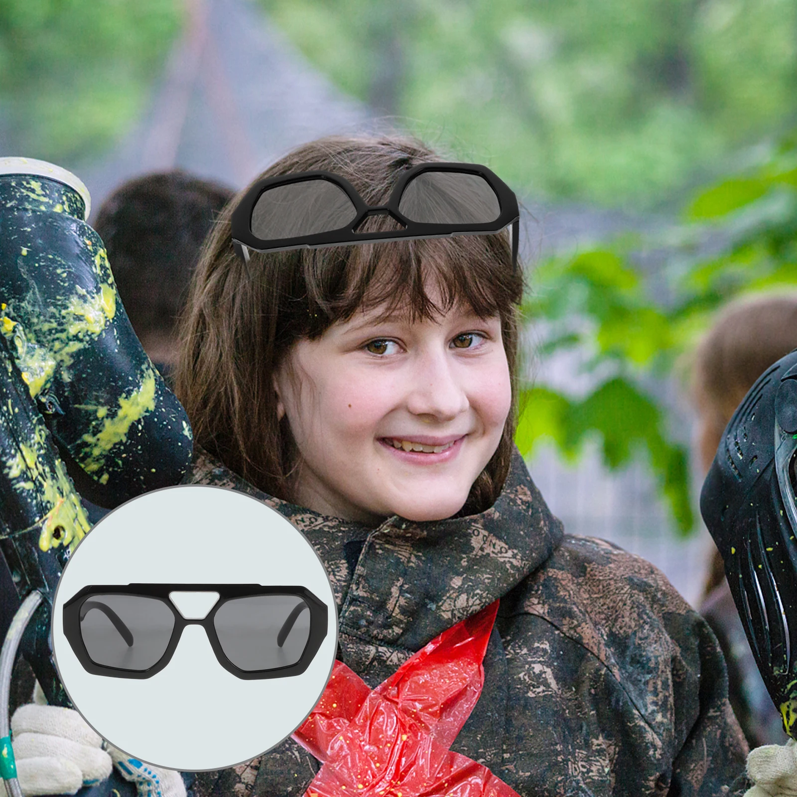 

Women Fashionable Outdoor Sports Eyewear Cool Hexagonal Protective Uv400 Oversized Stylish For Travel Driving Party