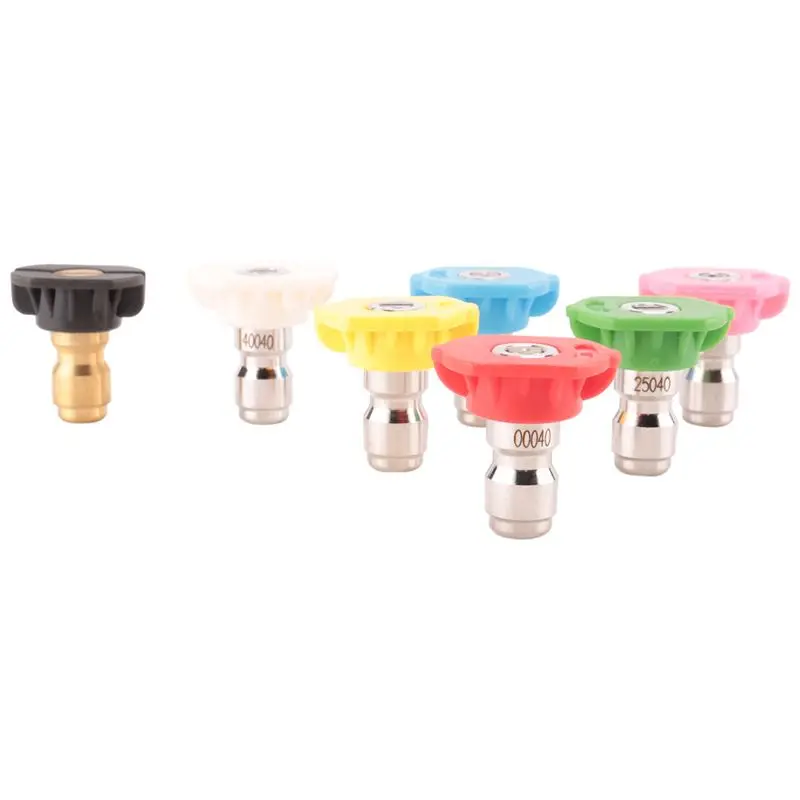 

High Pressure Washer Accessories Kit, 7 Power Washer Spray Nozzle Tips,1/4 Inch 4500 Psi 7-Pack (2.5 Gpm)