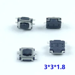 10pcs 3*3*1.8mm Micro Switch 4Pin SMD For Citroen C1 C2 Remote Key Fob Repair Tactile Tact Push Button Switch