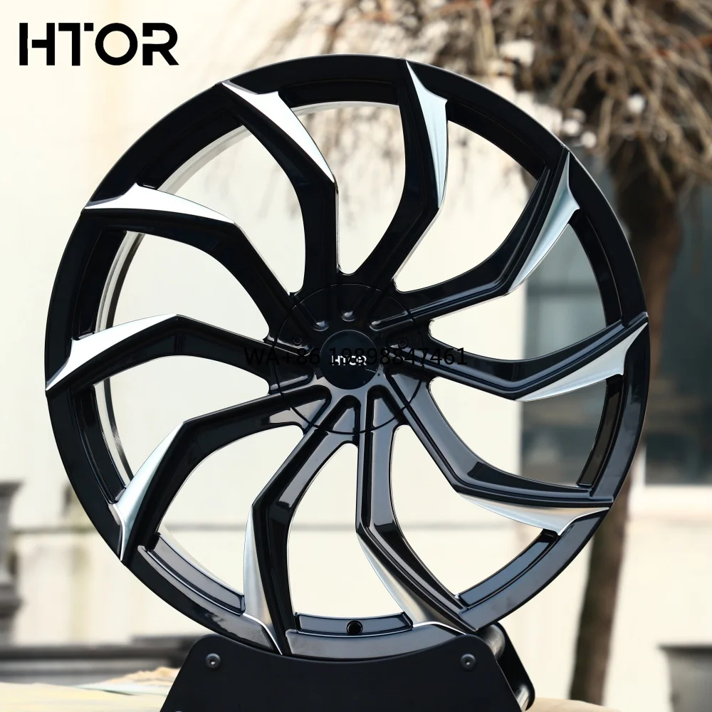 

HTOR Manufacture 18 19 20 21 22 23 24 Inch Aluminum Alloy Passenger Car Wheels Machined Face Forged Monoblock Wheels for 740 530