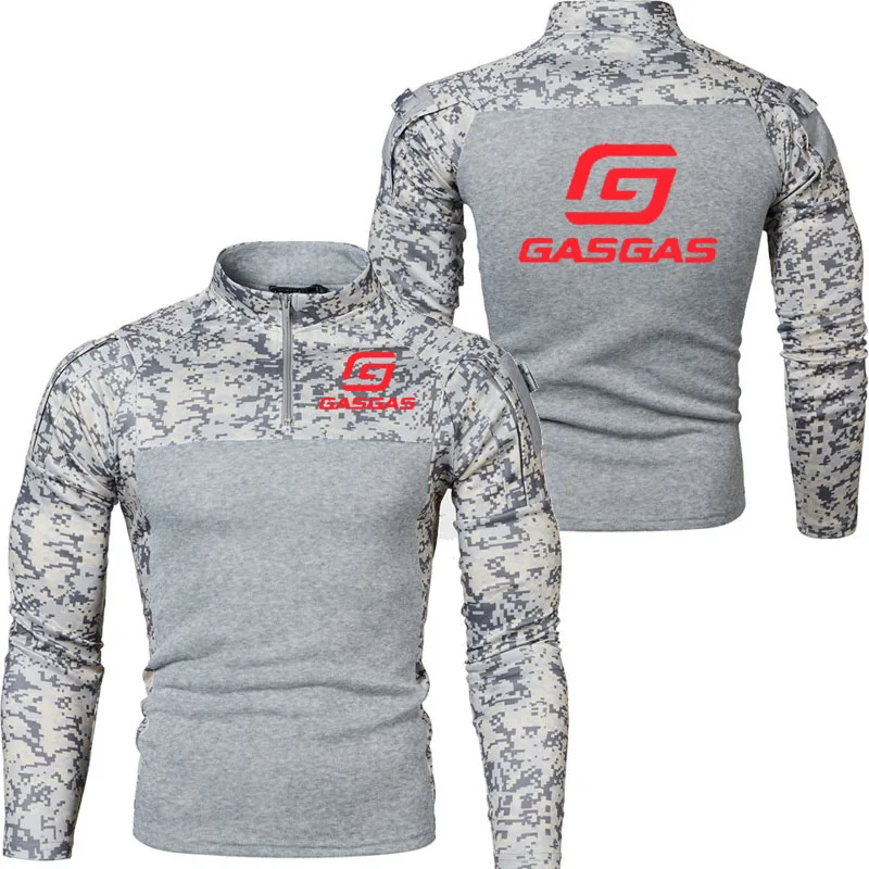 

Men's camouflage hoodie comfortable slim new men's Spring autumn gasgas motorcycle printed cotton large size sweatshirt top