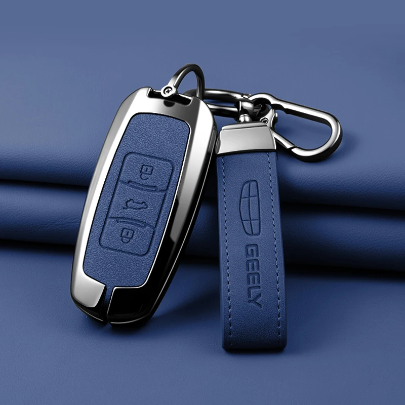

For Geely Emgrand 7 EX7 GT GC9 Geely Emgrand 7 GX3 Atlas GS NL3 Key Case Zinc Alloy Leather Car Remote Key Case