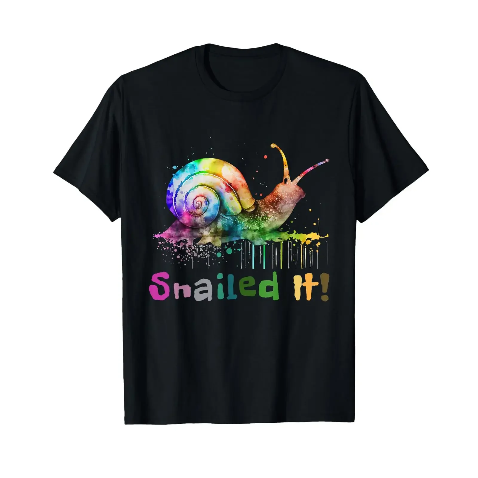Cool Snail Rainbow Colors Snailed It for Children T Shirt vintage Washed Soft graphic Top For Everyday Wear fashion Stretched